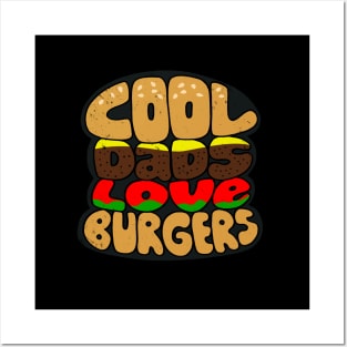 Funny Best Dad Foodie Typography Gift For Fathers Who Love Burgers Posters and Art